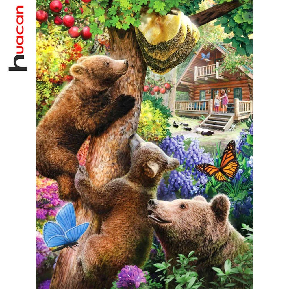 Алмазная мозаика Huacan «сделай сам», мультяшный медведь, полноразмерная/круглая вышивка, животное, сад, домашний декор
Алмазная мозаика Huacan «сделай сам», мультяшный медведь, полноразмерная/круглая вышивка, животное, сад, домашний декор
