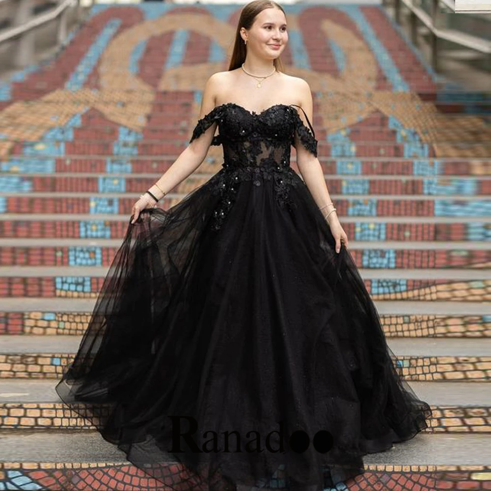 Ranadoo A Line Tulle Formal Party Dresses For Women Modern Appliques Off The Shoulder Lacing Up Beach Prom Gowns Robes De Soirée
Ranadoo A Line Tulle Formal Party Dresses For Women Modern Appliques Off The Shoulder Lacing Up Beach Prom Gowns Robes De Soirée