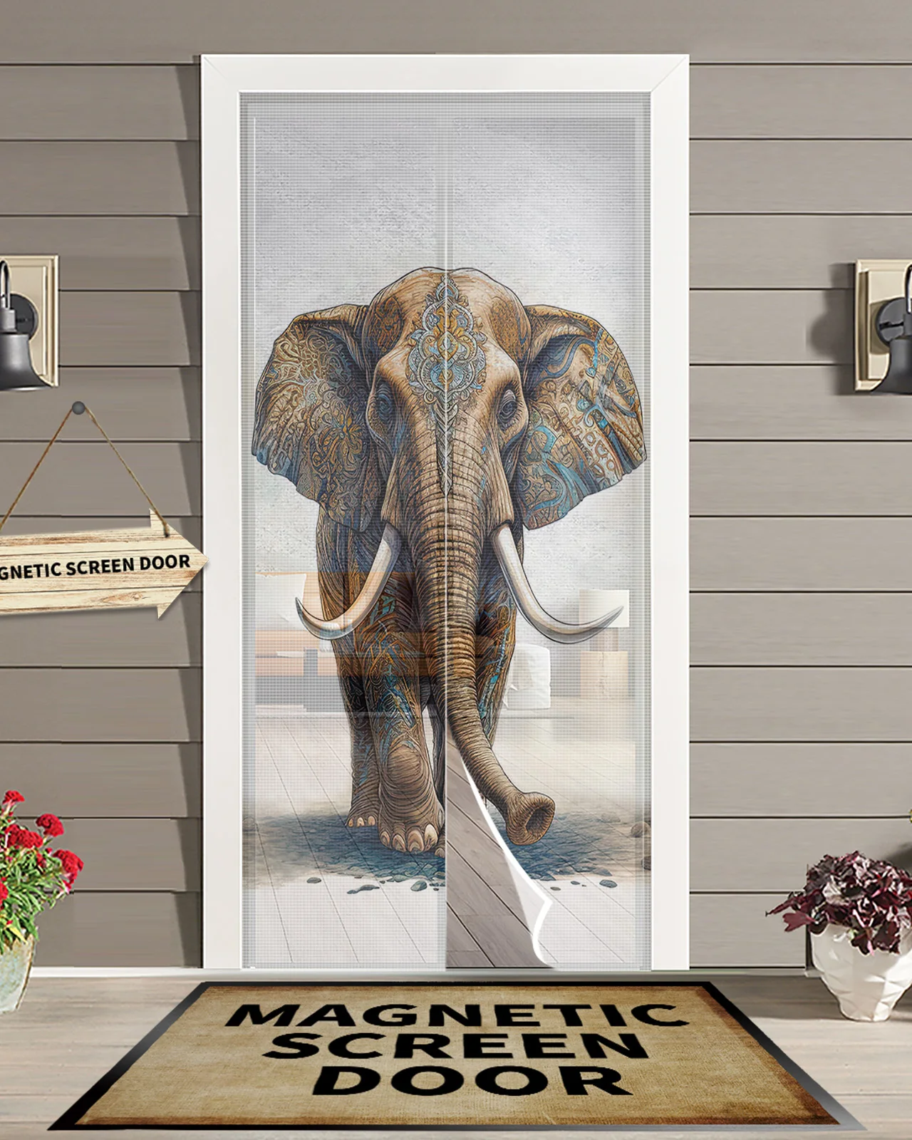 Elephant Bohemia Magnetic Door Curtain Living Room Bedroom Home Anti-mosquito Screen Door Curtain
Elephant Bohemia Magnetic Door Curtain Living Room Bedroom Home Anti-mosquito Screen Door Curtain