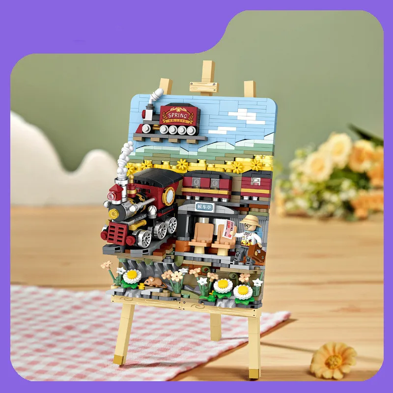 Summer Train Building 758pcs 3D Sunflowers Romantic Blocks Friends Figures Cheer Flowers Micro Assemble Bricks Toy Gift For Kids
Summer Train Building 758pcs 3D Sunflowers Romantic Blocks Friends Figures Cheer Flowers Micro Assemble Bricks Toy Gift For Kids