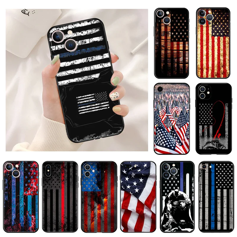 Мягкие чехлы с американским флагом для Apple iPhone 13 Pro Max 14 12 11 Mini SE 7 8 6 6s Plus XS X XR, черный матовый чехол
Мягкие чехлы с американским флагом для Apple iPhone 13 Pro Max 14 12 11 Mini SE 7 8 6 6s Plus XS X XR, черный матовый чехол