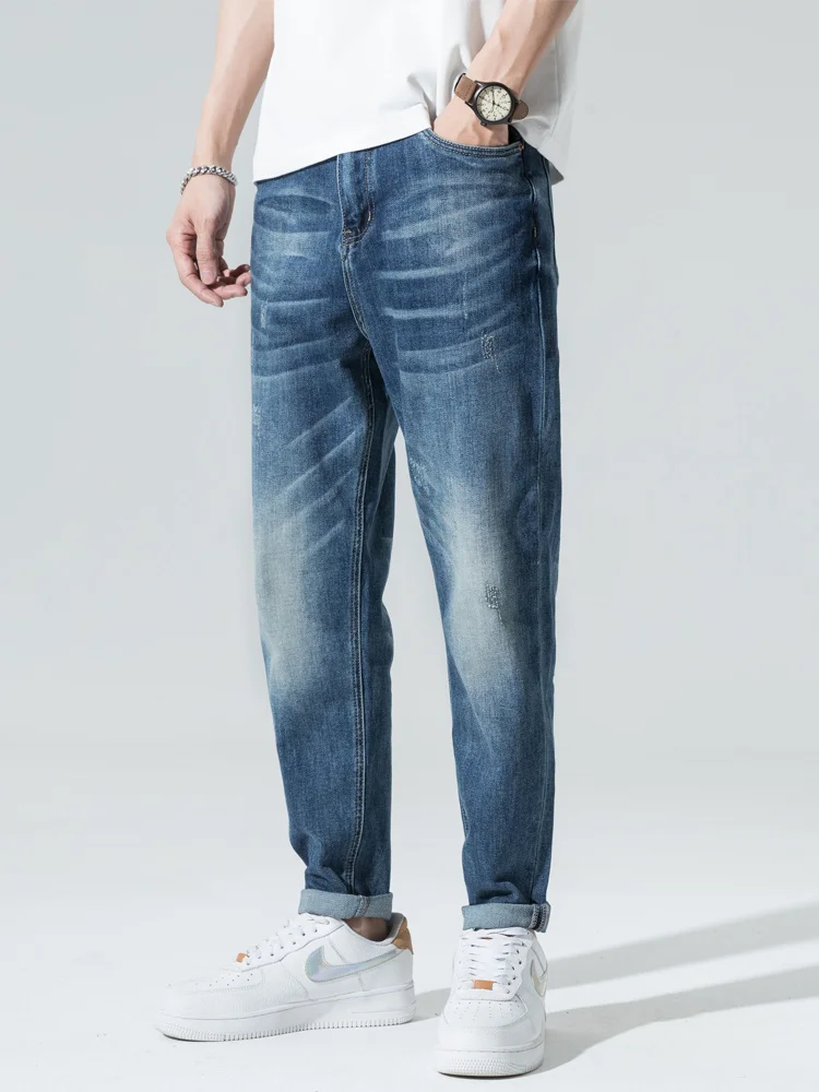 2022 New Summer Jeans Men Stretched Cotton Breathable Lightweight Big Size Straight Blue Jean Harem Pants
2022 New Summer Jeans Men Stretched Cotton Breathable Lightweight Big Size Straight Blue Jean Harem Pants