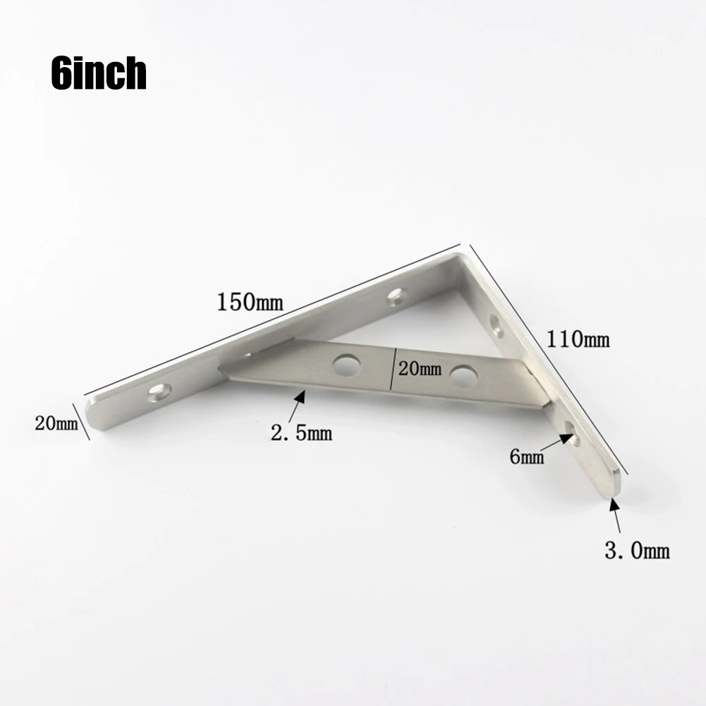 6/810/12INCH Stainless Steel Triangle Support Corner Bracket Wall Angle Floating Shelf L Shape Support Shelf Partition Fixed
6/810/12INCH Stainless Steel Triangle Support Corner Bracket Wall Angle Floating Shelf L Shape Support Shelf Partition Fixed