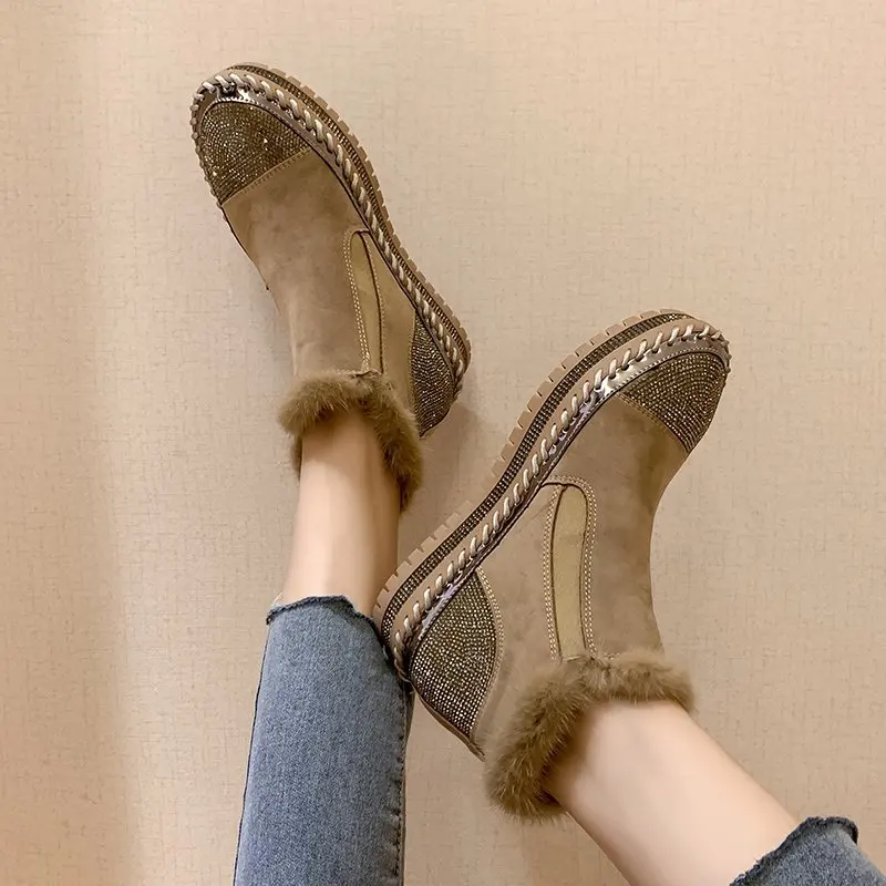 2022 Warm Real Mink Fur Shoes Women Luxury Crystal Hand Stitching Leather Winter Large Size High Shoes Woman Slip-on Platform
2022 Warm Real Mink Fur Shoes Women Luxury Crystal Hand Stitching Leather Winter Large Size High Shoes Woman Slip-on Platform