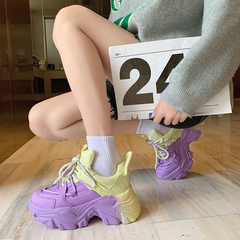 Spring Autumn Women Chunky Sneakers Design Colorful Woman Shoes Thick Sole Fashion Girls Platform Sneakers Ladies Sport Shoes
Spring Autumn Women Chunky Sneakers Design Colorful Woman Shoes Thick Sole Fashion Girls Platform Sneakers Ladies Sport Shoes