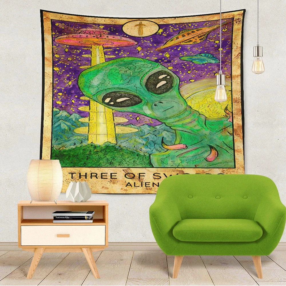 Alien Wallpaper Tapestry for Living Room Home Dorm Decor Mandala macrame hippie Art Wall Hanging Tapestries Banner Flag Wall Art
Alien Wallpaper Tapestry for Living Room Home Dorm Decor Mandala macrame hippie Art Wall Hanging Tapestries Banner Flag Wall Art