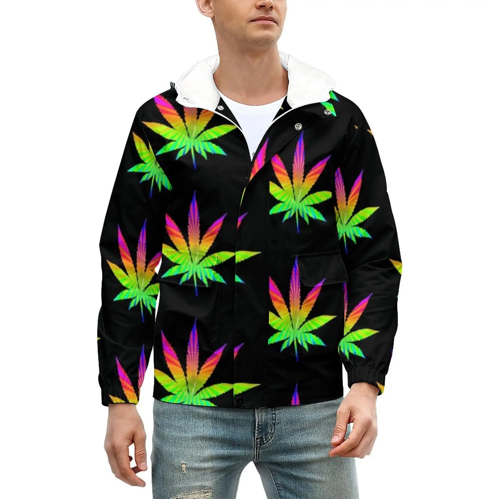 Rainbow Weed Print Warm Jackets Leaves Design Hooded Winter Coats Men Street Fashion Casual Jacket Loose Oversized Windbreakers
Rainbow Weed Print Warm Jackets Leaves Design Hooded Winter Coats Men Street Fashion Casual Jacket Loose Oversized Windbreakers