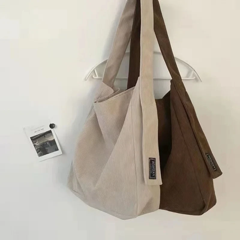 Women Corduroy Retro Shoulder Tote Bag Large Capacity Student Versatile Evening Messenger Bag Handbags Shopping Bag Organizer
Women Corduroy Retro Shoulder Tote Bag Large Capacity Student Versatile Evening Messenger Bag Handbags Shopping Bag Organizer
