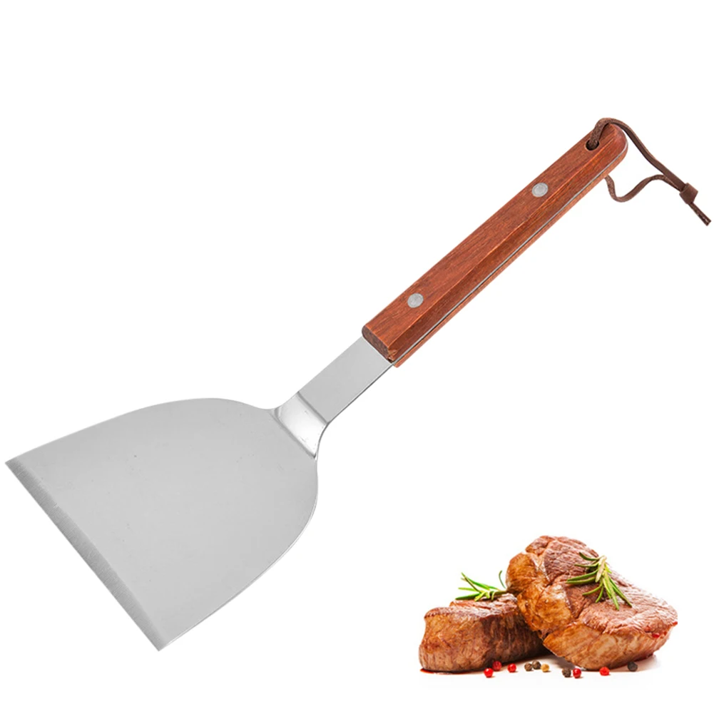 Kitchen Spatula Wooden Handle Grill Turner Stainless Steel Metal Scrape For Pancake Teppanyaki Hibachi Griddle Cooking Utensil
Kitchen Spatula Wooden Handle Grill Turner Stainless Steel Metal Scrape For Pancake Teppanyaki Hibachi Griddle Cooking Utensil