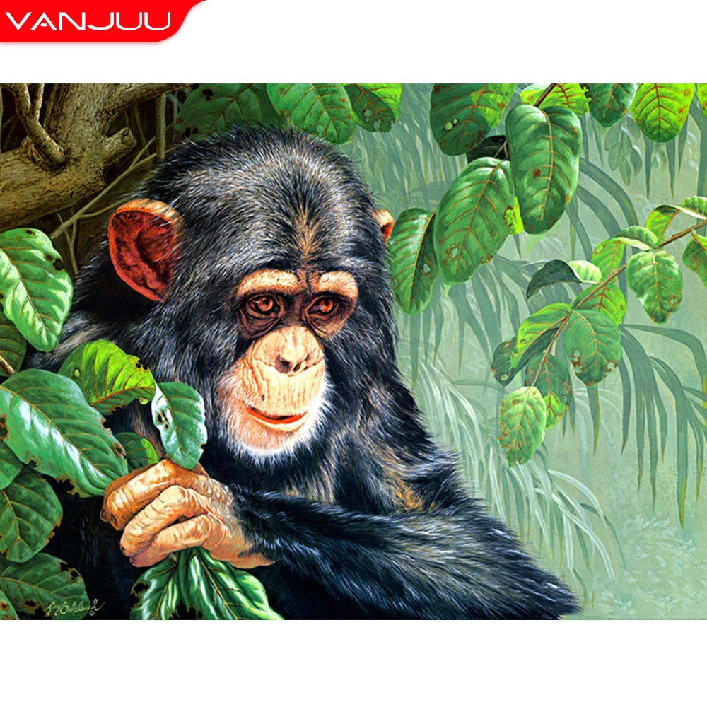 5D Full Drill Diamond Painting Monkey Green Leaves Diamond Mosaic Embroidery Wall Art Diy Animal Rhinestone Picture
5D Full Drill Diamond Painting Monkey Green Leaves Diamond Mosaic Embroidery Wall Art Diy Animal Rhinestone Picture