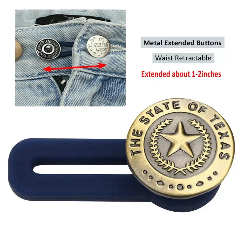 Sewing Snap Metal Retractable Buttons for Clothing Jeans Adjustable Waistline Increase Waist Fastener Extended Button
Sewing Snap Metal Retractable Buttons for Clothing Jeans Adjustable Waistline Increase Waist Fastener Extended Button