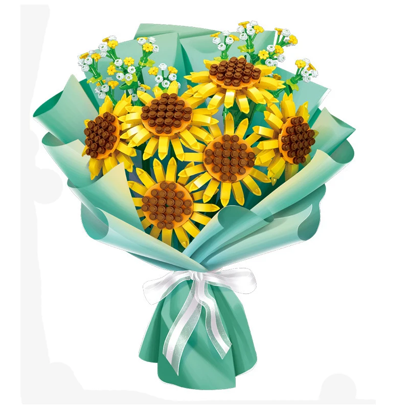 New DIY Sunflower Bouquet Eternal Flower Yellow Warbler Grass Building Blocks Assembled Bricks Toys for Girls Birthday Gifts
New DIY Sunflower Bouquet Eternal Flower Yellow Warbler Grass Building Blocks Assembled Bricks Toys for Girls Birthday Gifts