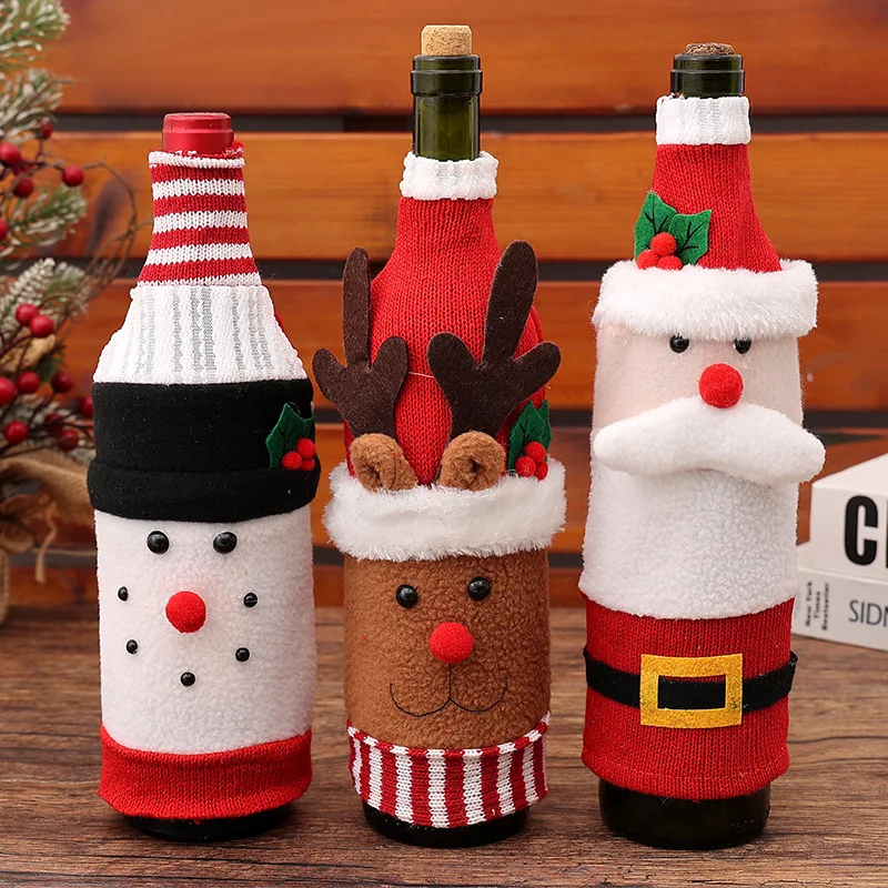 Christmas Wine Bottle Cover Set Santa Snowman Woven Wine Bottle Bags For Christmas Party Dinner Table Decorations New Year Gifts
Christmas Wine Bottle Cover Set Santa Snowman Woven Wine Bottle Bags For Christmas Party Dinner Table Decorations New Year Gifts