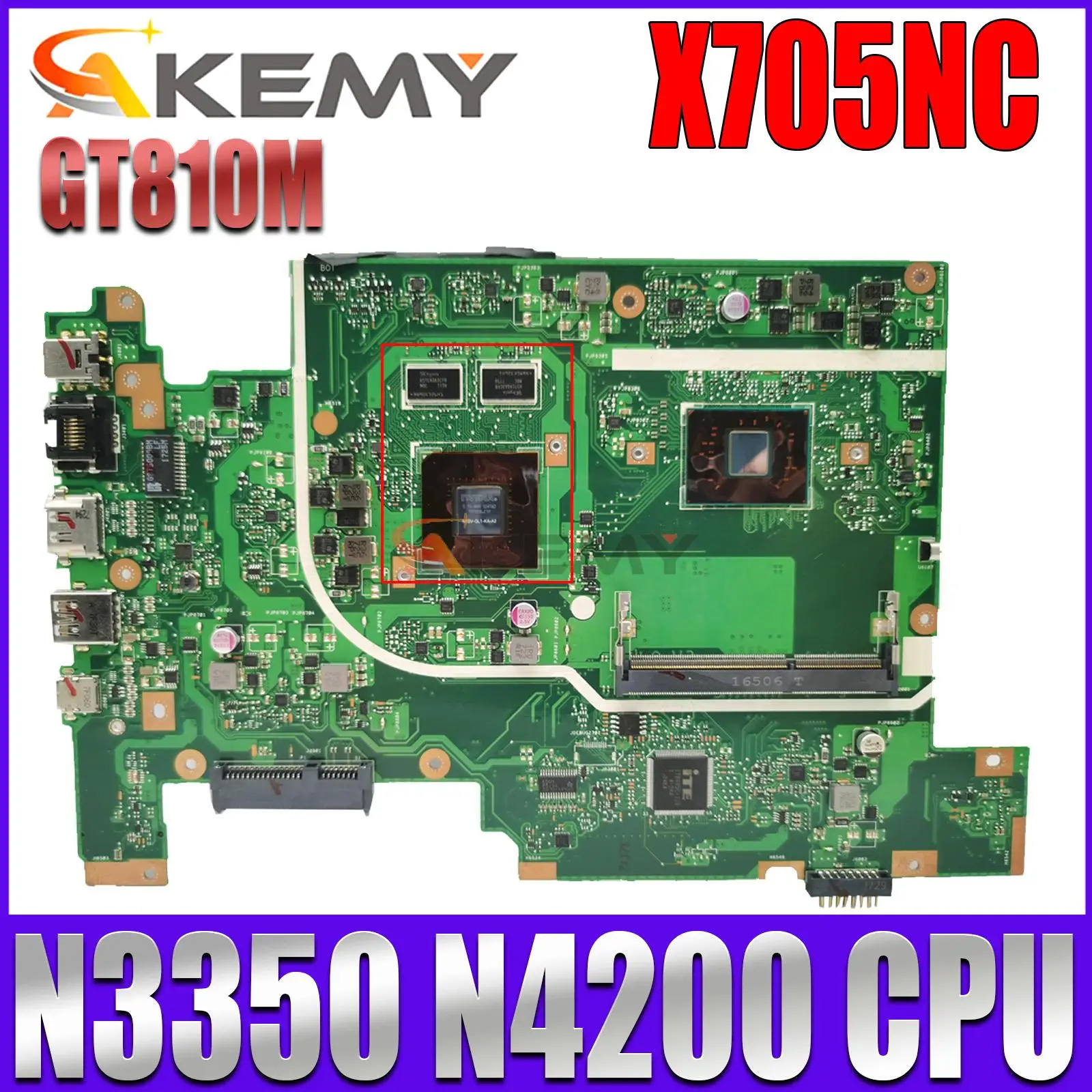 Материнская плата для ноутбука X705NC GT810M GPU N3350 N4200 CPU для ASUS Vivobook X705NA X705N
Материнская плата для ноутбука X705NC GT810M GPU N3350 N4200 CPU для ASUS Vivobook X705NA X705N