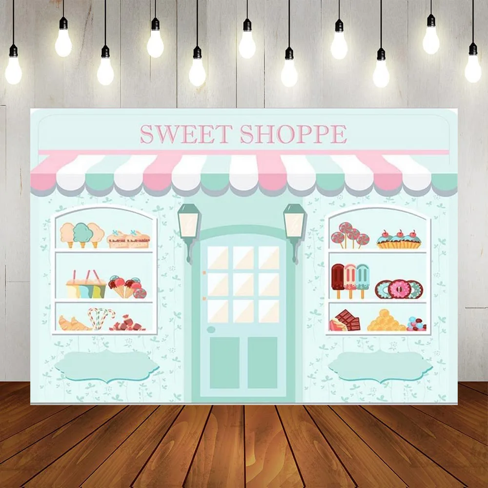 Sweet Shoppe Backdrop Dessert Parlor for Birthday Photography Background Party Banner Donut Ice Cream Photoshoot Studio Props
Sweet Shoppe Backdrop Dessert Parlor for Birthday Photography Background Party Banner Donut Ice Cream Photoshoot Studio Props
