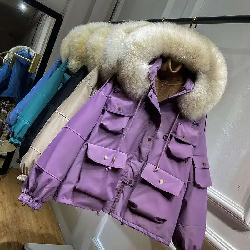 2022 Winter New Korean Style Small Down Jacket Women Thick Hooded Cute Big Fur Collar All-match Women's Temperament Jacket
2022 Winter New Korean Style Small Down Jacket Women Thick Hooded Cute Big Fur Collar All-match Women's Temperament Jacket