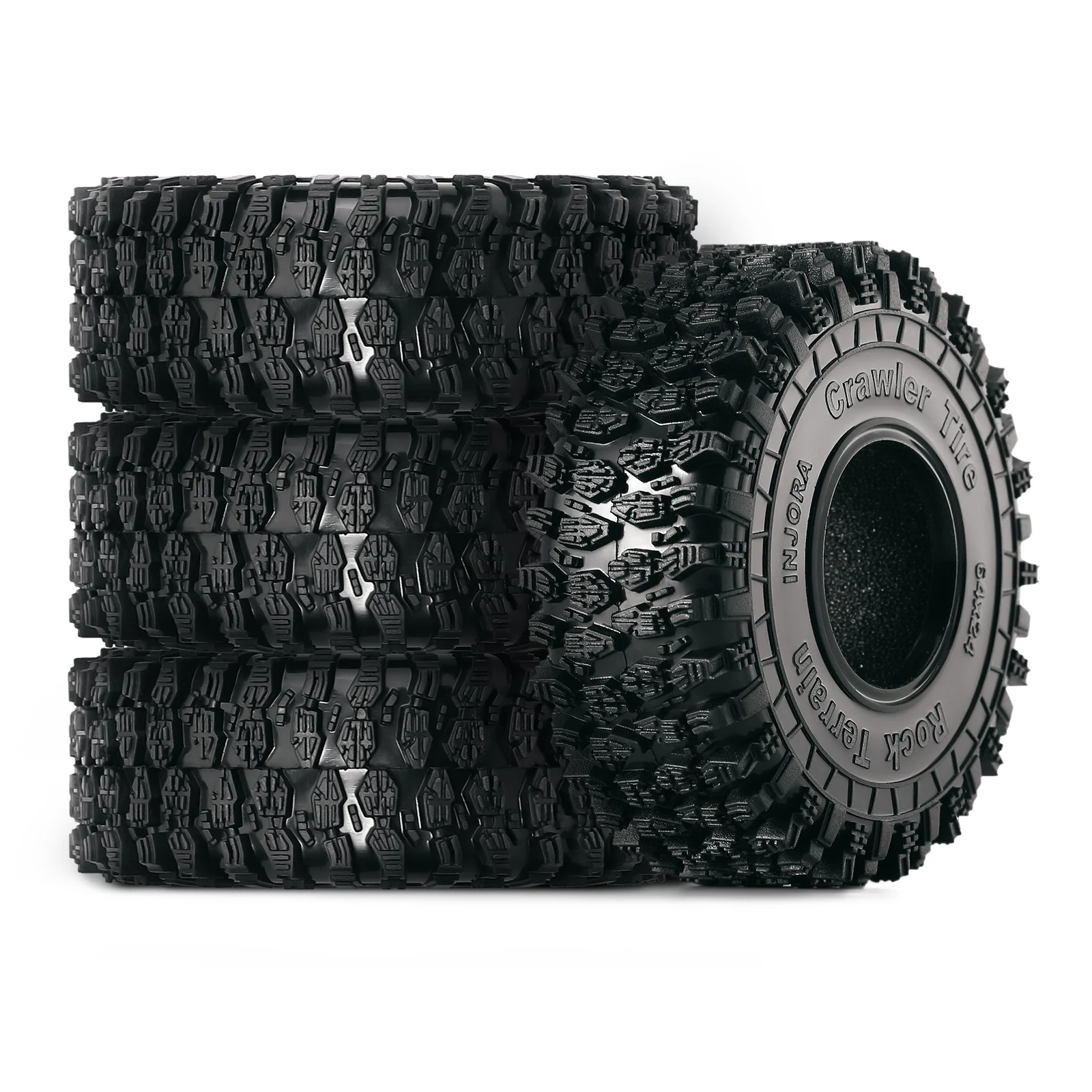 64*24mm 1.0 Crawler Tires Super Soft Sticky for 1/18 1/24 RC Crawler Car Axial SCX24 FMS FCX24 Upgrade (T1011)
64*24mm 1.0 Crawler Tires Super Soft Sticky for 1/18 1/24 RC Crawler Car Axial SCX24 FMS FCX24 Upgrade (T1011)