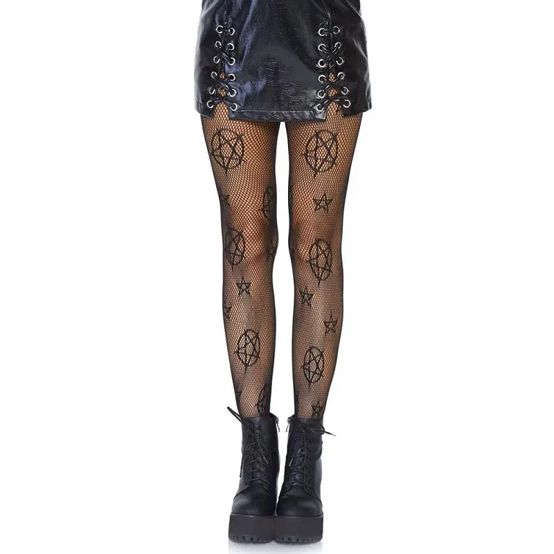 Women Sexy Magical Five-Pointed Star Mesh Fish Net Pantyhose Fashion Body Stockings Lolita Girls Pentacle Print Tight CTW030 
Women Sexy Magical Five-Pointed Star Mesh Fish Net Pantyhose Fashion Body Stockings Lolita Girls Pentacle Print Tight CTW030