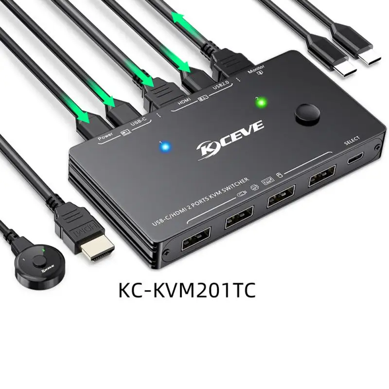 Type-C KVM Switch 2 In 1 Out 4K 60Hz USB KVM Switch Support PD Charg For 2 Computers Share 1 Monitor And 4 USB Devices
Type-C KVM Switch 2 In 1 Out 4K 60Hz USB KVM Switch Support PD Charg For 2 Computers Share 1 Monitor And 4 USB Devices
