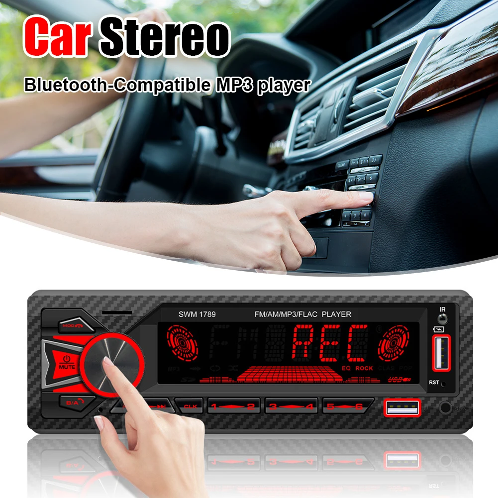 SWM-1789 1Din Car Stereo Bluetooth-Compatible Audio MP3 Player Car Radio Support USB/TF/AUX Hands-free Call Color Changing Light
SWM-1789 1Din Car Stereo Bluetooth-Compatible Audio MP3 Player Car Radio Support USB/TF/AUX Hands-free Call Color Changing Light