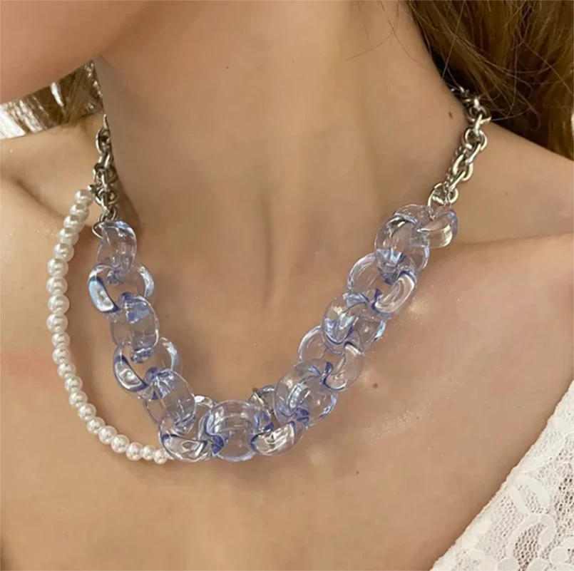 Trendy Iceblock Splicing Pearl Necklace for Women Party Jewelry Girls Birthday Gifts with gift Box Packing
Trendy Iceblock Splicing Pearl Necklace for Women Party Jewelry Girls Birthday Gifts with gift Box Packing