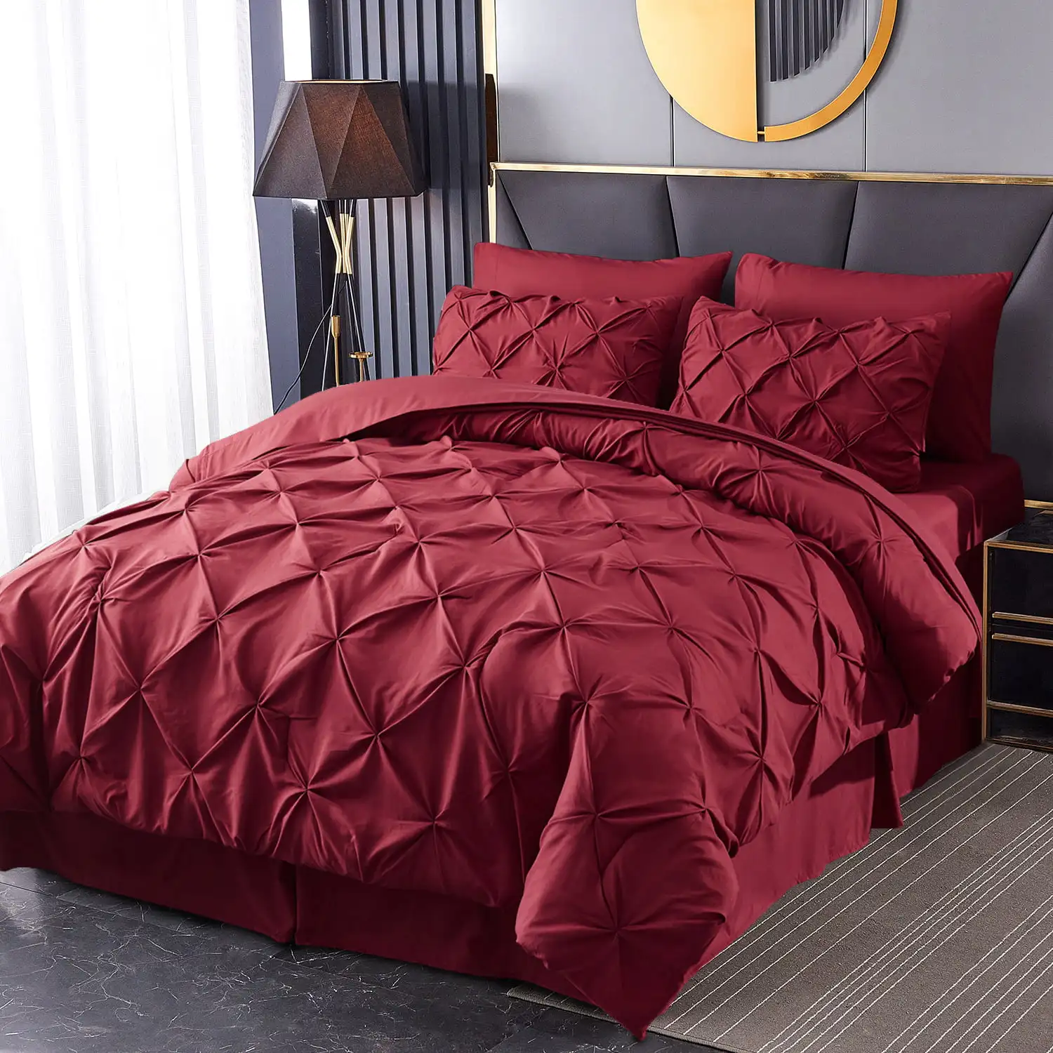 800 Thread Count 8 Piece Bed in a Bag, Queen with Comforter, Bed Skirt, Bed Skirt, Pillowcases, Flat Sheet, Fitted Sheet
800 Thread Count 8 Piece Bed in a Bag, Queen with Comforter, Bed Skirt, Bed Skirt, Pillowcases, Flat Sheet, Fitted Sheet