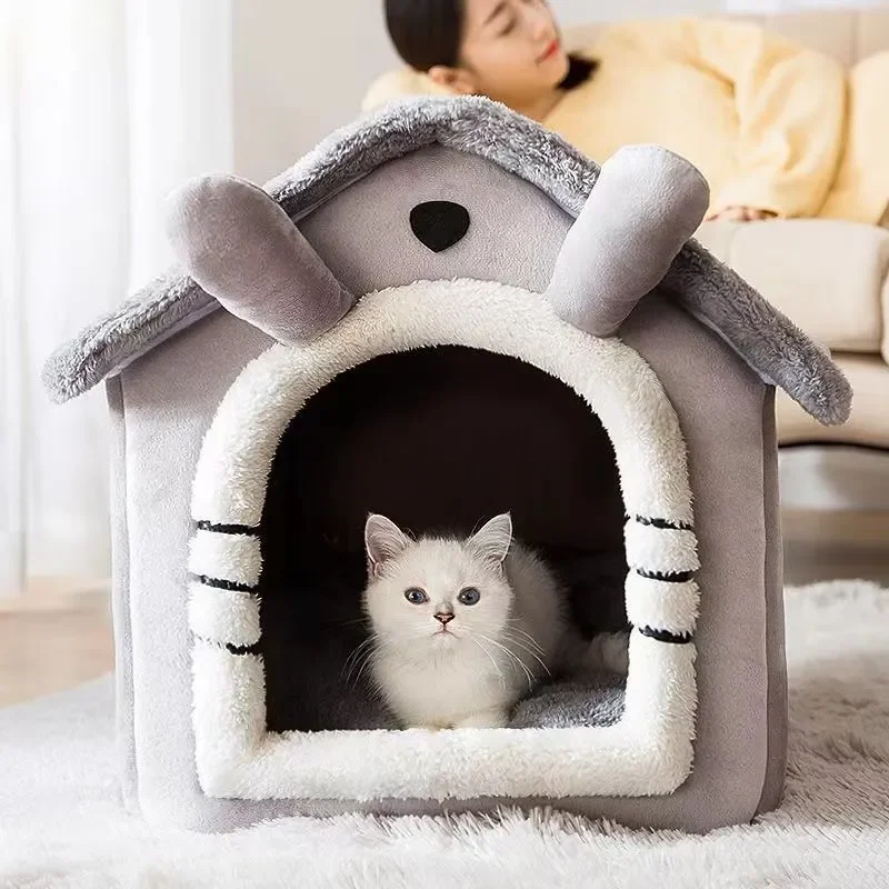 Cat Bed Sleep House Warm Cave Dog Kennel & Removable Cushion Pad Soft Indoor Enclosed Tent Huts Sofa for Pet Cats Kittens Pu
Cat Bed Sleep House Warm Cave Dog Kennel & Removable Cushion Pad Soft Indoor Enclosed Tent Huts Sofa for Pet Cats Kittens Pu