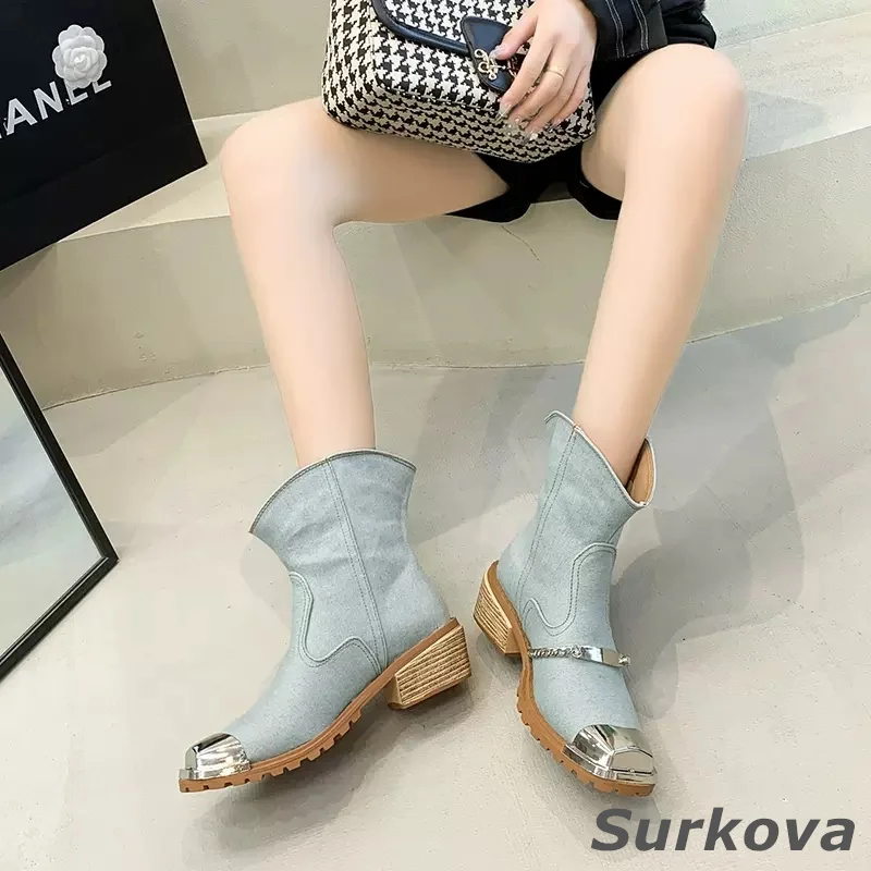 Vintage Western Cowboy Boots Women's Shoes Ankle Boots Thick Heel Versatile Short Boots Spring Autumn Single Boots Square Toe
Vintage Western Cowboy Boots Women's Shoes Ankle Boots Thick Heel Versatile Short Boots Spring Autumn Single Boots Square Toe