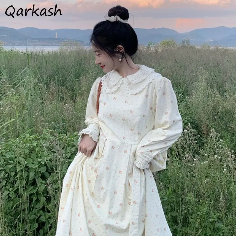 Женское кружевное платье миди с цветочным принтом, элегантное свободное платье с длинным рукавом и круглым воротником, одежда для осени и з...
Женское кружевное платье миди с цветочным принтом, элегантное свободное платье с длинным рукавом и круглым воротником, одежда для осени и з...