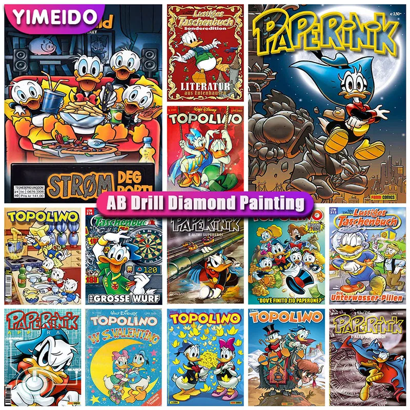5D AB Diamond Painting Kit Disney Donald Duck Mosaic Kit DIY Diamond Embroidery Cartoon Rhinestones Picture Cross Stitch Gift
5D AB Diamond Painting Kit Disney Donald Duck Mosaic Kit DIY Diamond Embroidery Cartoon Rhinestones Picture Cross Stitch Gift
