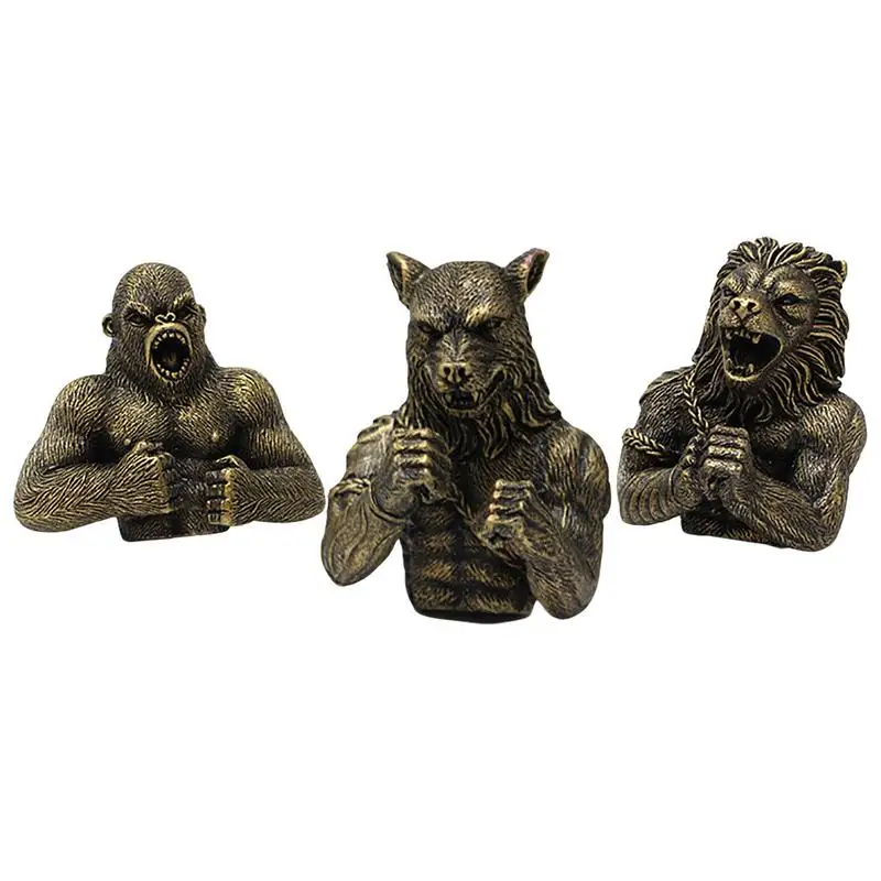 

Essential Oil Car Diffuser Halloween Car Accessories Cute Lion Tiger And Wolf Decor 3pcs Roaring Gorilla Lion Wolf Car