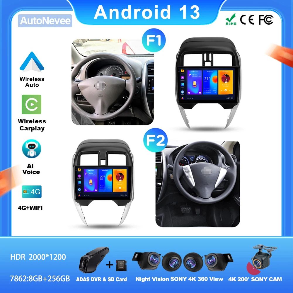 Android For Nissan Sunny 2014 - 2019 Car Player Auto Radio GPS Video Navigation WiFi Screen Dash Cam QLED Stereo Head Unit Touch
Android For Nissan Sunny 2014 - 2019 Car Player Auto Radio GPS Video Navigation WiFi Screen Dash Cam QLED Stereo Head Unit Touch