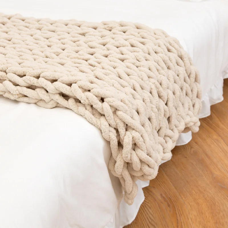Hand-woven Chenille Blanket Thick Wool Wool Blanket Sofa Blanket Cover Blanket Photography Prop Blanket
Hand-woven Chenille Blanket Thick Wool Wool Blanket Sofa Blanket Cover Blanket Photography Prop Blanket