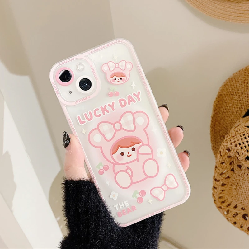 Cute Pink Cherry bow-knot Girl Clear Phone Case For iPhone 13 11 12 Pro Max X XR XS Max MINI 7 8Plus Cartoon Silicone Soft Cover
Cute Pink Cherry bow-knot Girl Clear Phone Case For iPhone 13 11 12 Pro Max X XR XS Max MINI 7 8Plus Cartoon Silicone Soft Cover