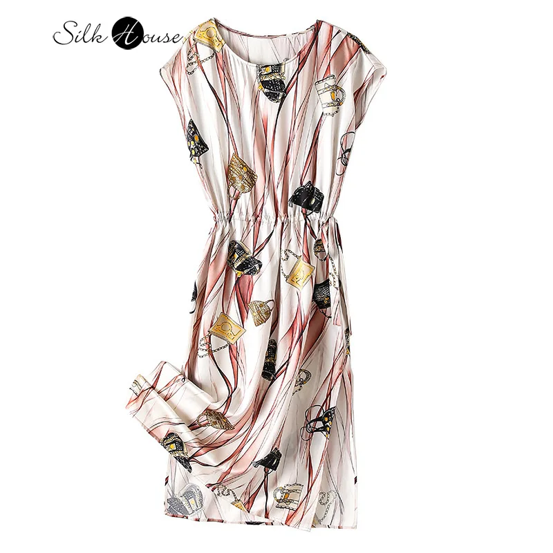 Heavy Natural Mulberry Silk Sexy Party Dress Summer New Women's XXL Clothing Medium Long Fashion Print Woman Dress
Heavy Natural Mulberry Silk Sexy Party Dress Summer New Women's XXL Clothing Medium Long Fashion Print Woman Dress