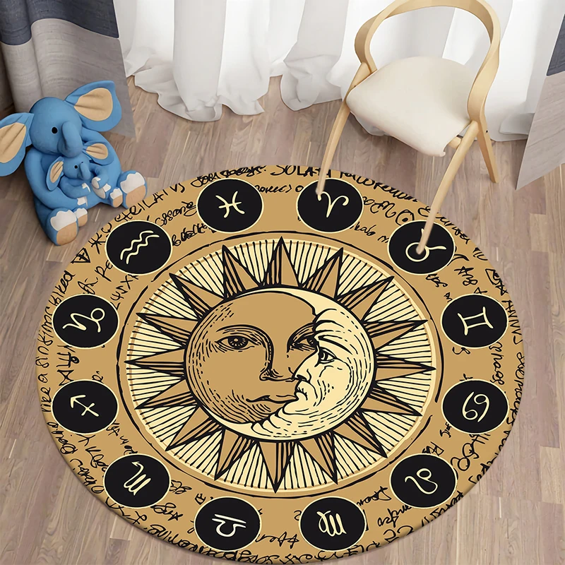 Bohemian totem style round carpet pet carpet Tarot brand floor mat bedroom carpet bathroom mat door mat children's room carpet
Bohemian totem style round carpet pet carpet Tarot brand floor mat bedroom carpet bathroom mat door mat children's room carpet