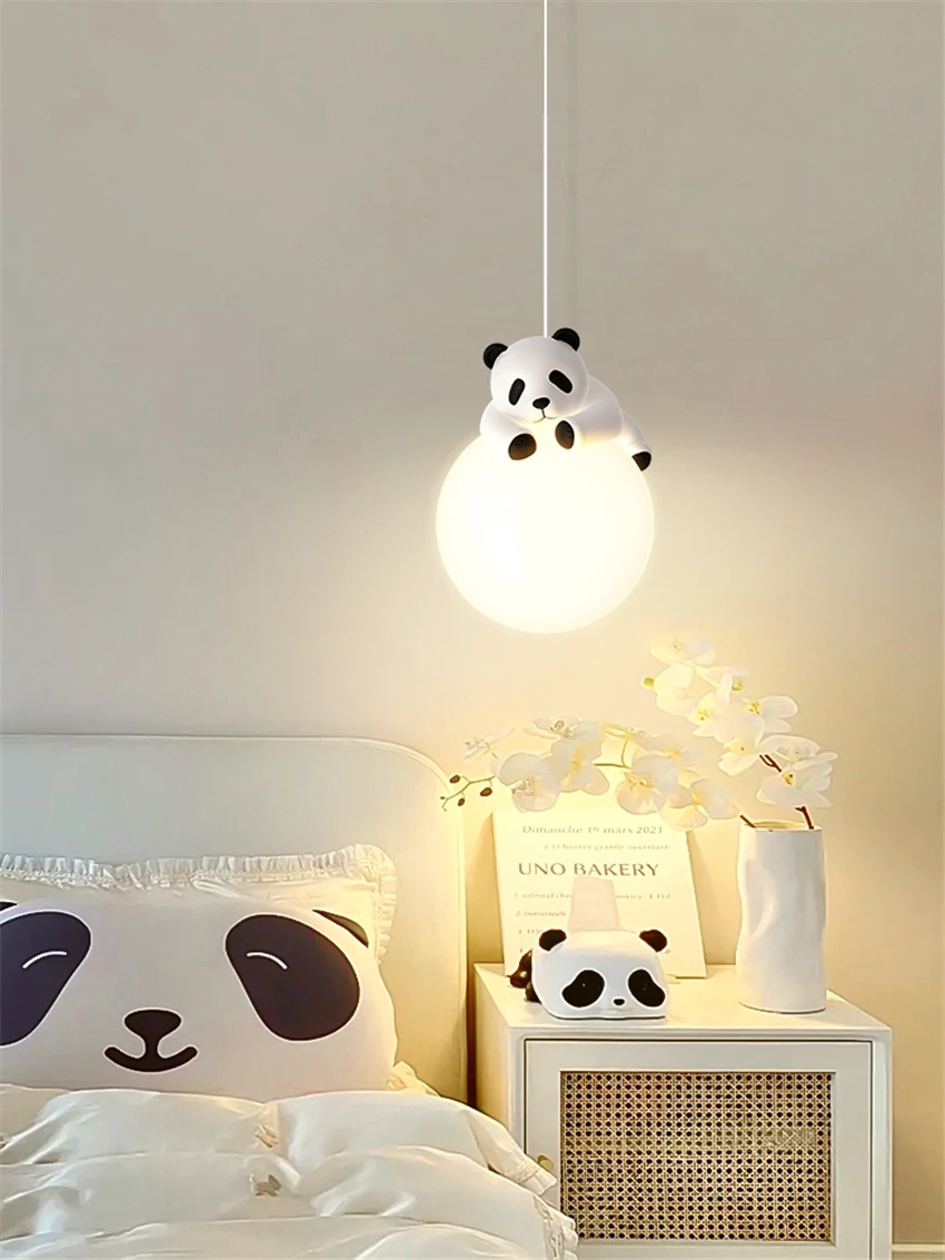 Modern Round Ball Cartoon Resin Panda Long Line Pendant Lamp Bedroom Bedside Hanging Lamp Dining Room Bar Counter Pendant Light
Modern Round Ball Cartoon Resin Panda Long Line Pendant Lamp Bedroom Bedside Hanging Lamp Dining Room Bar Counter Pendant Light