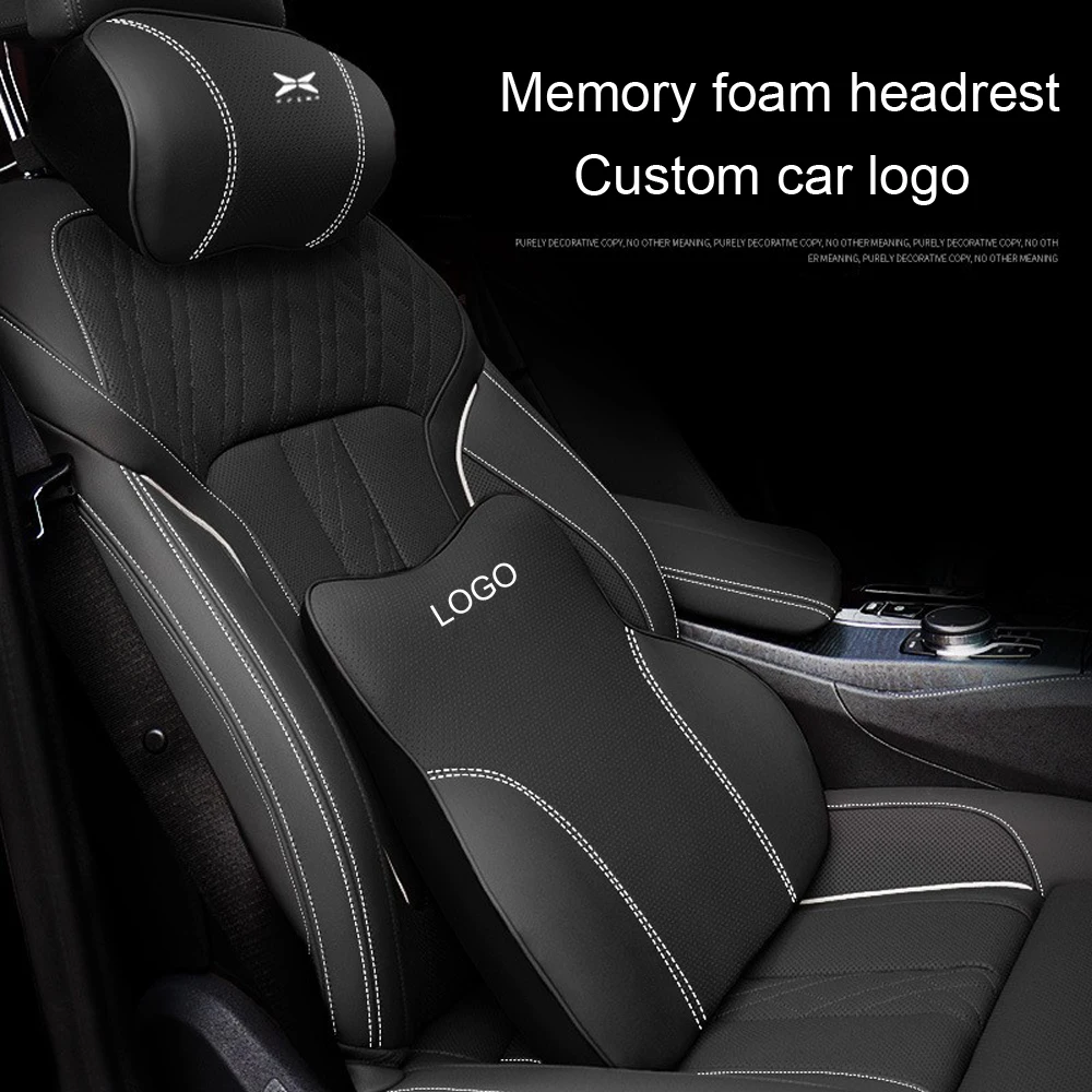 

1PC Black Car Neck Pillow For BMW Audi Mercedes Benz Toyota Jeep Ford Honda Lexus Kia etc Memory Foam Car Seat Headrest Support