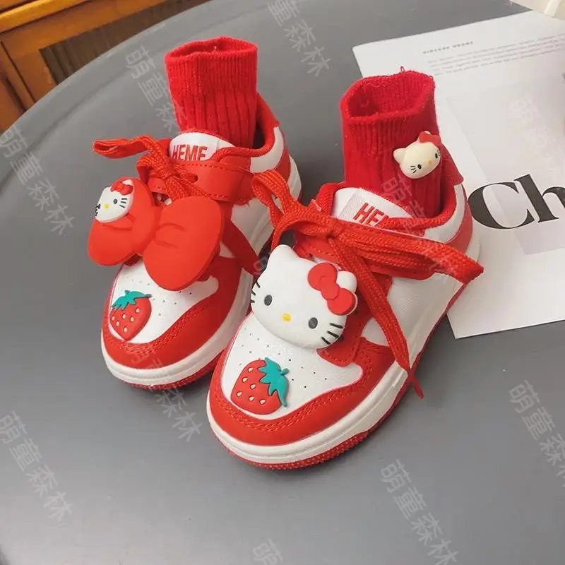 Kawaii Sanrios Hello Kitty Autumn and Winter Child Cartoon Girl Soft Sole Casual Non-Slip Sneakers Zhongdatong Leather Shoes
Kawaii Sanrios Hello Kitty Autumn and Winter Child Cartoon Girl Soft Sole Casual Non-Slip Sneakers Zhongdatong Leather Shoes