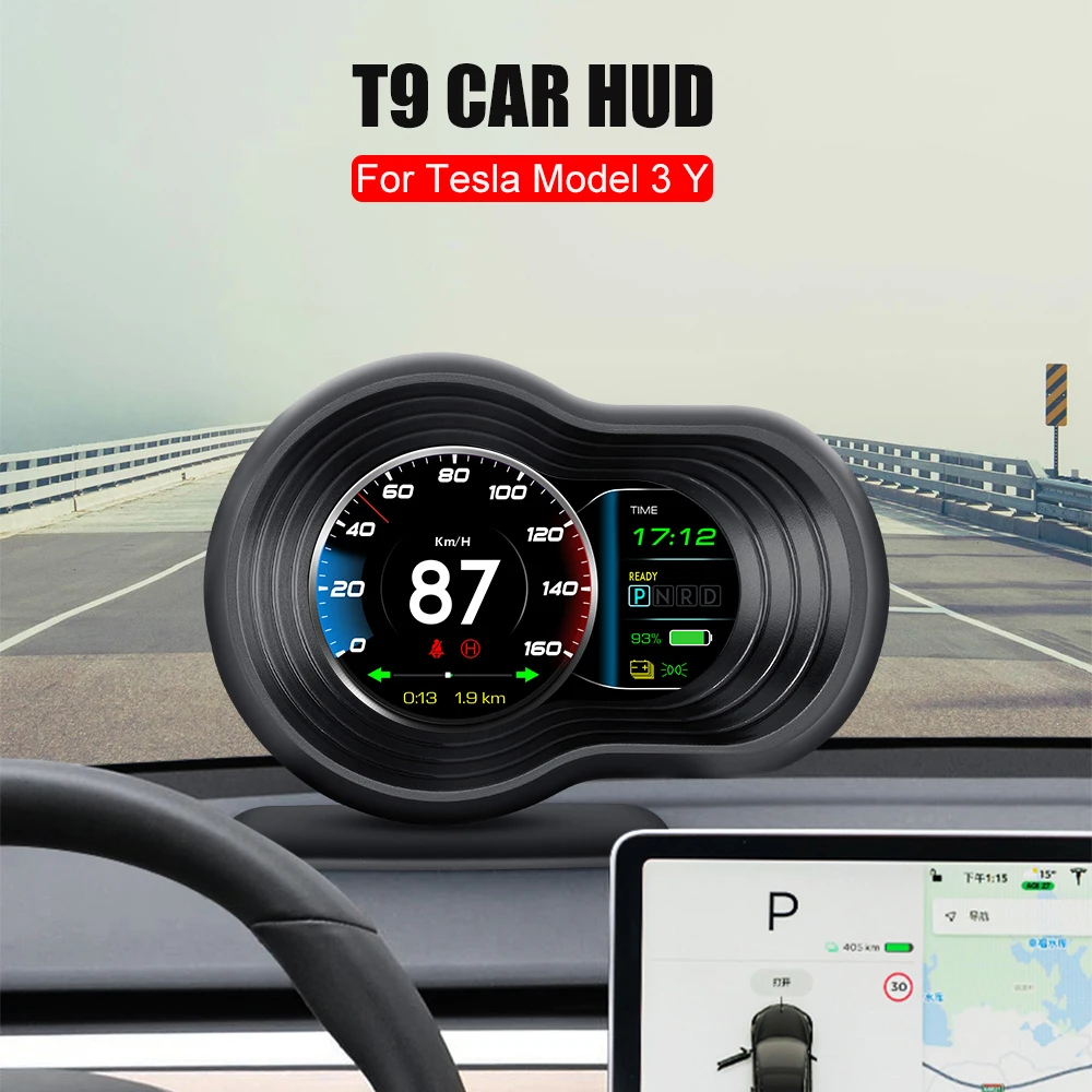 Автомобильный цифровой дисплей HUD T9, тестовый измеритель заряда батареи, спидометр, KMH, для Tesla Model 3 Y
Автомобильный цифровой дисплей HUD T9, тестовый измеритель заряда батареи, спидометр, KMH, для Tesla Model 3 Y