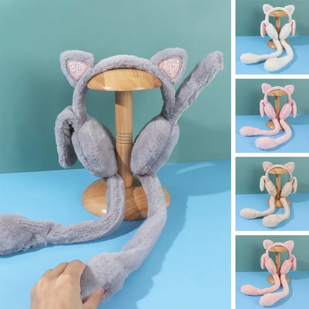 Solid Color Earwarmer Ear Flap Funny Plush Cat Moving Earmuffs Earmuffs Children's Ear Protection
Solid Color Earwarmer Ear Flap Funny Plush Cat Moving Earmuffs Earmuffs Children's Ear Protection
