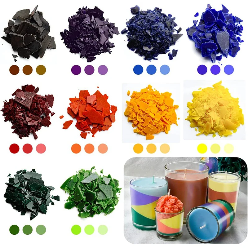 34 Candle Dye Colors Wax Candles Pigment Liquid Chips Soy DIY Soap Making Kit Supplies |