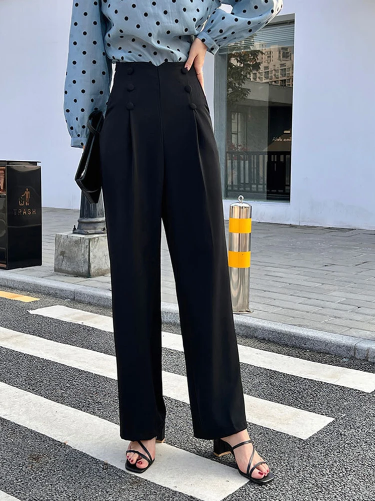 elegant pants for women 2022 fashion office lady high waist wide leg pants street clothes casual OL loose long straight trousers
elegant pants for women 2022 fashion office lady high waist wide leg pants street clothes casual OL loose long straight trousers