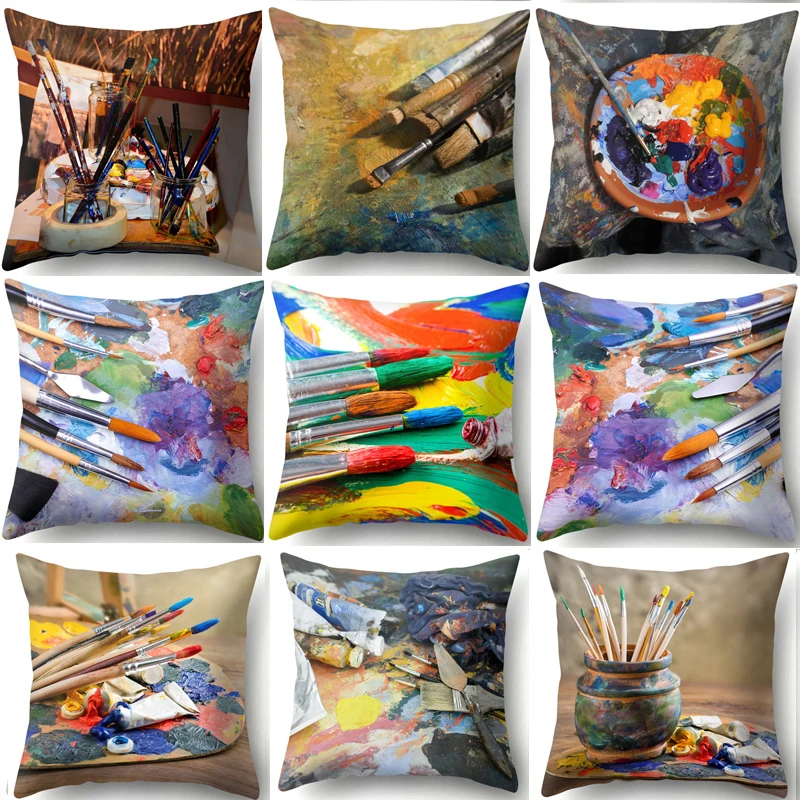 Paint Brush Pillowcase Decorative Sofa Cushion Case Bed Pillow Cover Home Decor Car Cushion Cover Cute Pillow Case 45*45cm 
Paint Brush Pillowcase Decorative Sofa Cushion Case Bed Pillow Cover Home Decor Car Cushion Cover Cute Pillow Case 45*45cm