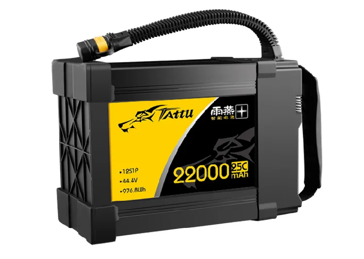 TATTU 22000mAh 44.4V 12S with AS150 plug LiPO Battery Burst 25C for Big Load Multirotor FPV Drone Hexacopter Octocopter
TATTU 22000mAh 44.4V 12S with AS150 plug LiPO Battery Burst 25C for Big Load Multirotor FPV Drone Hexacopter Octocopter