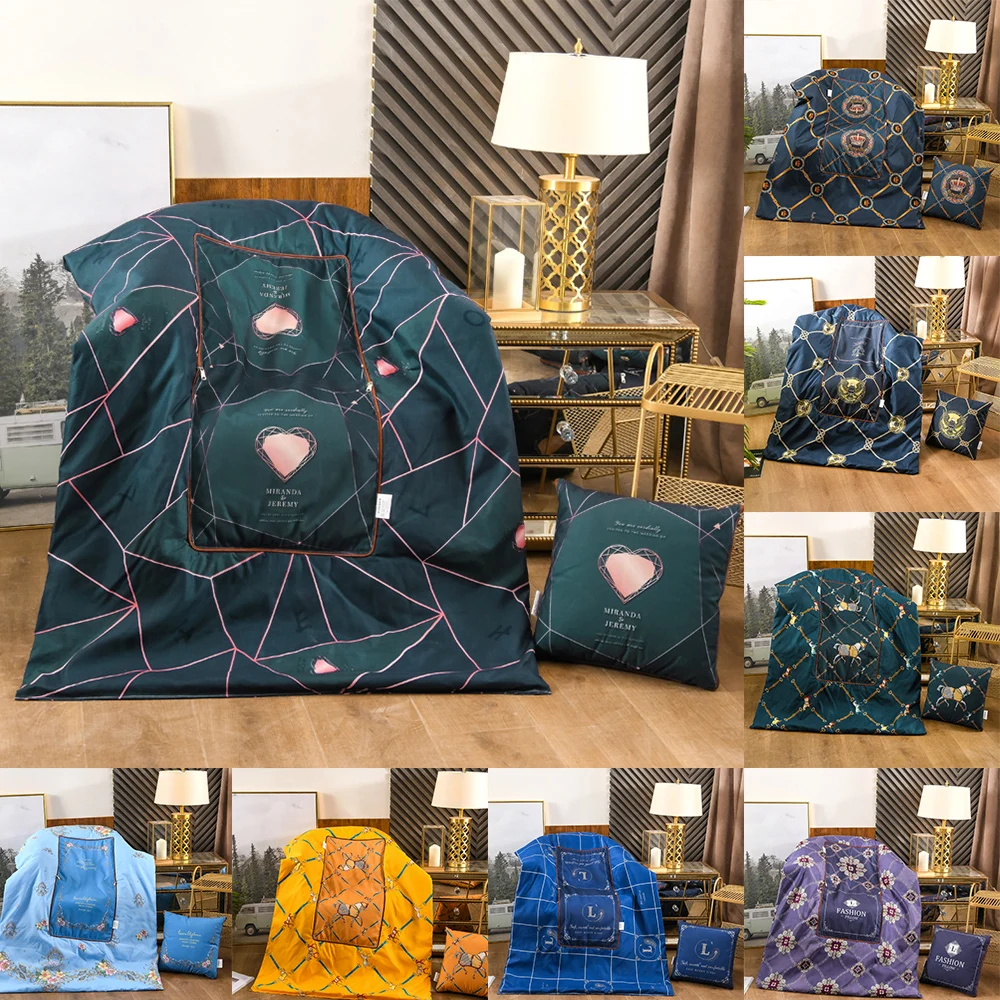 Nordic Style Luxury Pillow Blanket for Car Office Sofa Home Decor Throw Cushion Foldable Air-Conditioning Quilt Patchwork 2 In 1
Nordic Style Luxury Pillow Blanket for Car Office Sofa Home Decor Throw Cushion Foldable Air-Conditioning Quilt Patchwork 2 In 1