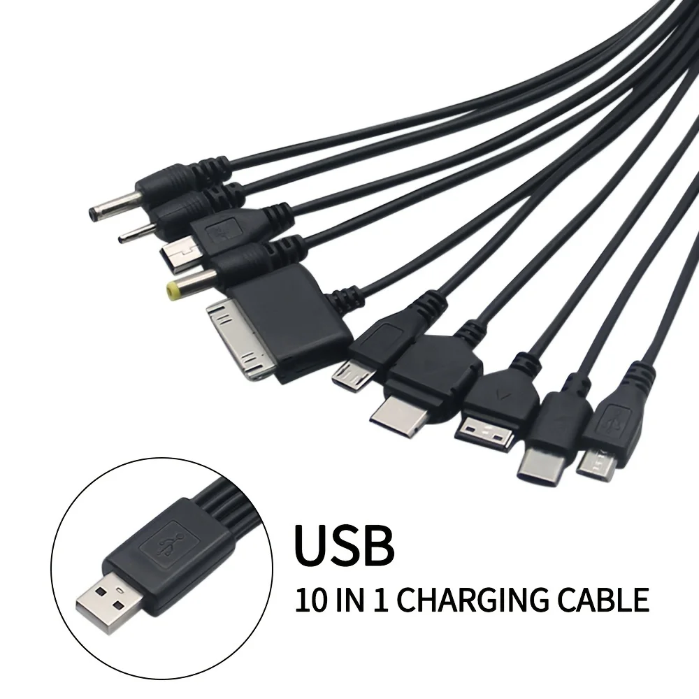 10-In-1 Multi-Cable Charger Charging Cable for Mobile Phones All In One USB To Multi-port Cables
10-In-1 Multi-Cable Charger Charging Cable for Mobile Phones All In One USB To Multi-port Cables