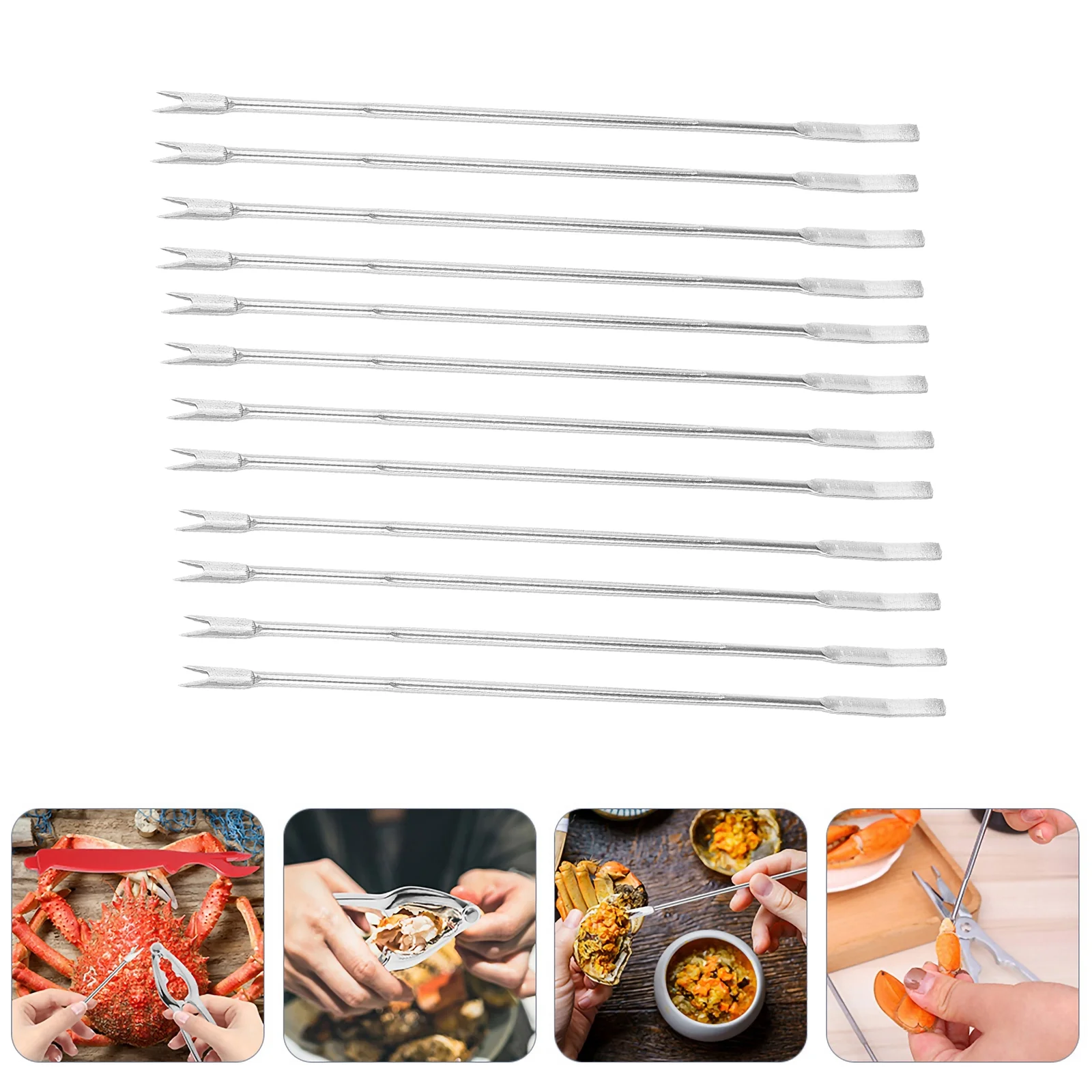 

Crab Fork Seafood Forks Picks Lobster Walnut Tool Pickle Nut Tools Pick Leg Shrimp Picker Picking Set Steel Stainless Appetizer