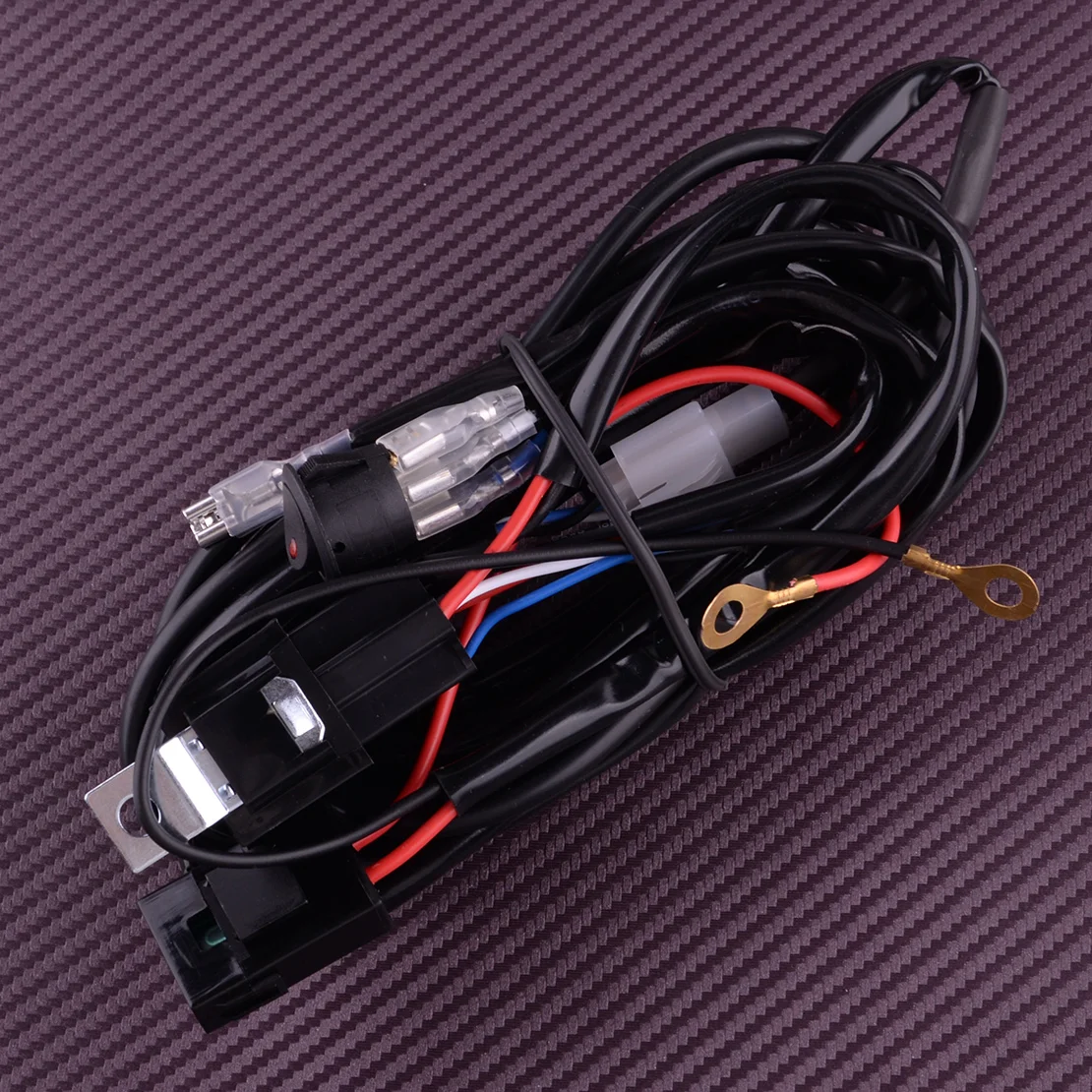 Black LED Work Fog Light Lamp Bar Wiring Harness Cable Relay On/Off Switch Kit Fit for Universal 12V 30A
Black LED Work Fog Light Lamp Bar Wiring Harness Cable Relay On/Off Switch Kit Fit for Universal 12V 30A