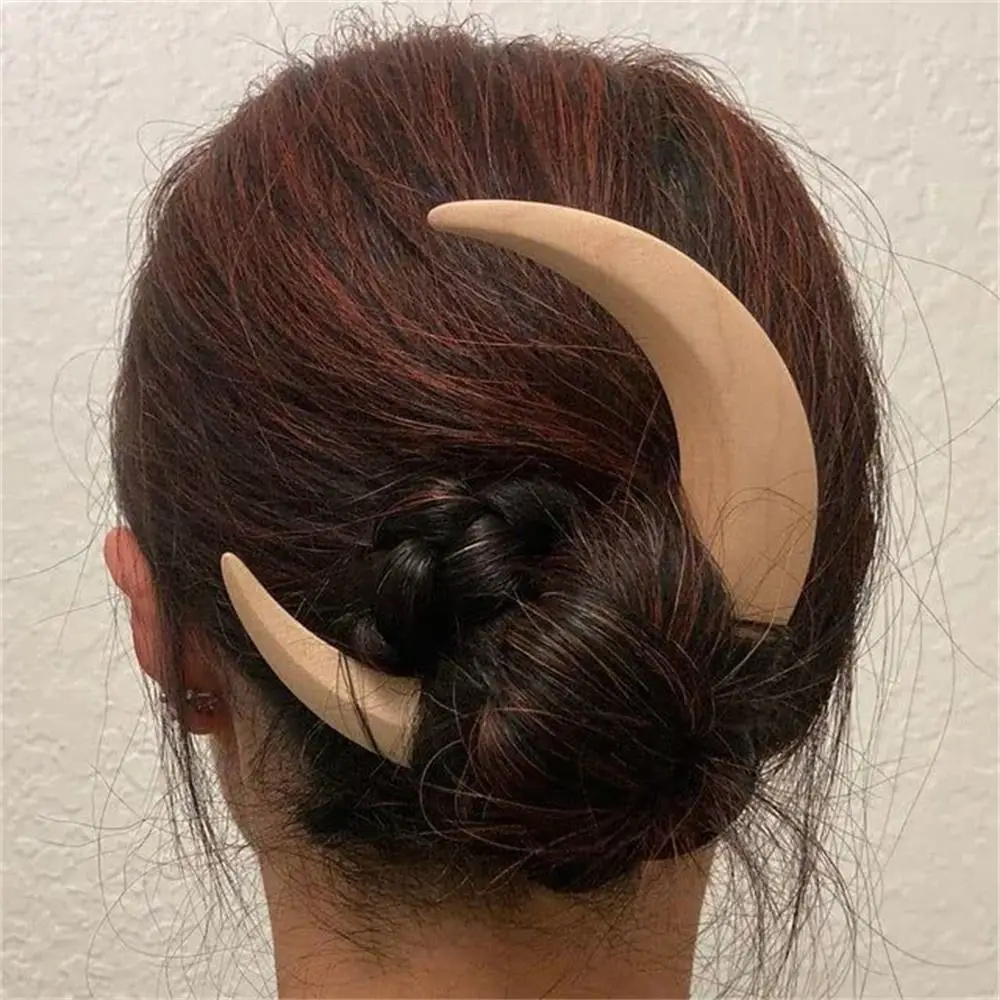 Crescent Moon Hair Fork Ramadan Hand Carved Wooden Hair Sticks for Women Long Hair Comb Hair Styling Fashion Hair Accessories
Crescent Moon Hair Fork Ramadan Hand Carved Wooden Hair Sticks for Women Long Hair Comb Hair Styling Fashion Hair Accessories